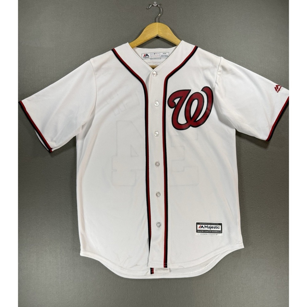 NWT Washington Nationals Bryce Harper 34 Majestic Cool Base Sewn MLB Jersey SZ S